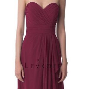 Bill Levkoff Wine Colored Dress